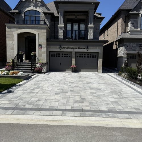 level-landscape-front yard interlock-17