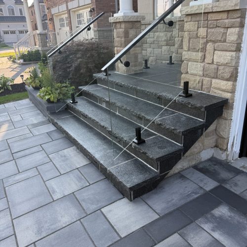 level-landscape-natural stone porch and steps-2